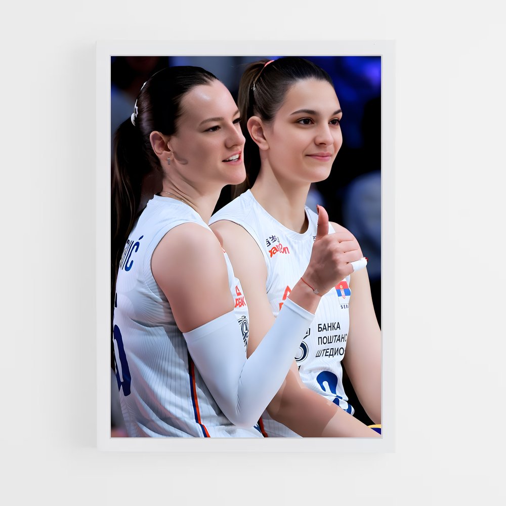 Poster Duo de Compétition – affiche Volleyball (vue 3)